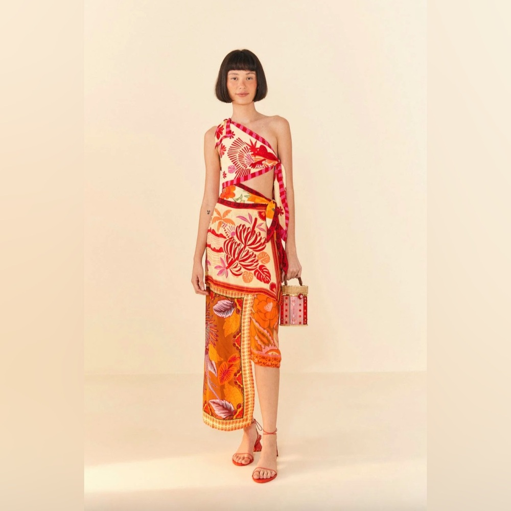 FARM Rio Scarves Midi Dress